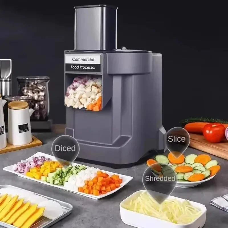 Kommerzieller Gemüseschneider, automatischer Gemüseschneider, Karotten, Kartoffeln, schnell zerkleinern und würfeln Sie Gemüse