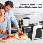 5-in-1 Elektrische Reibe und Gemüsehobel, 500W, für Gemüse und Käse, zerkleinert, hobelt, reibt Käse, Gemüse, Nüsse, Küchenmaschine für den Hausgebrauch