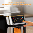 Friggitrice ad Aria 2800W 12L in Acciaio Inossidabile con Touchscreen
