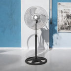 3-in-1 Stand-, Tisch- und Wandventilator mit 3 einstellbaren Geschwindigkeitsstufen, Stahl- und ABS-Struktur