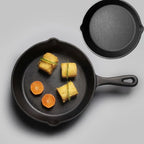 Padella in ghisa nera non rivestita, 3 pezzi, per friggere alimenti, cucinare, fornelli antiaderenti, padella per frittata