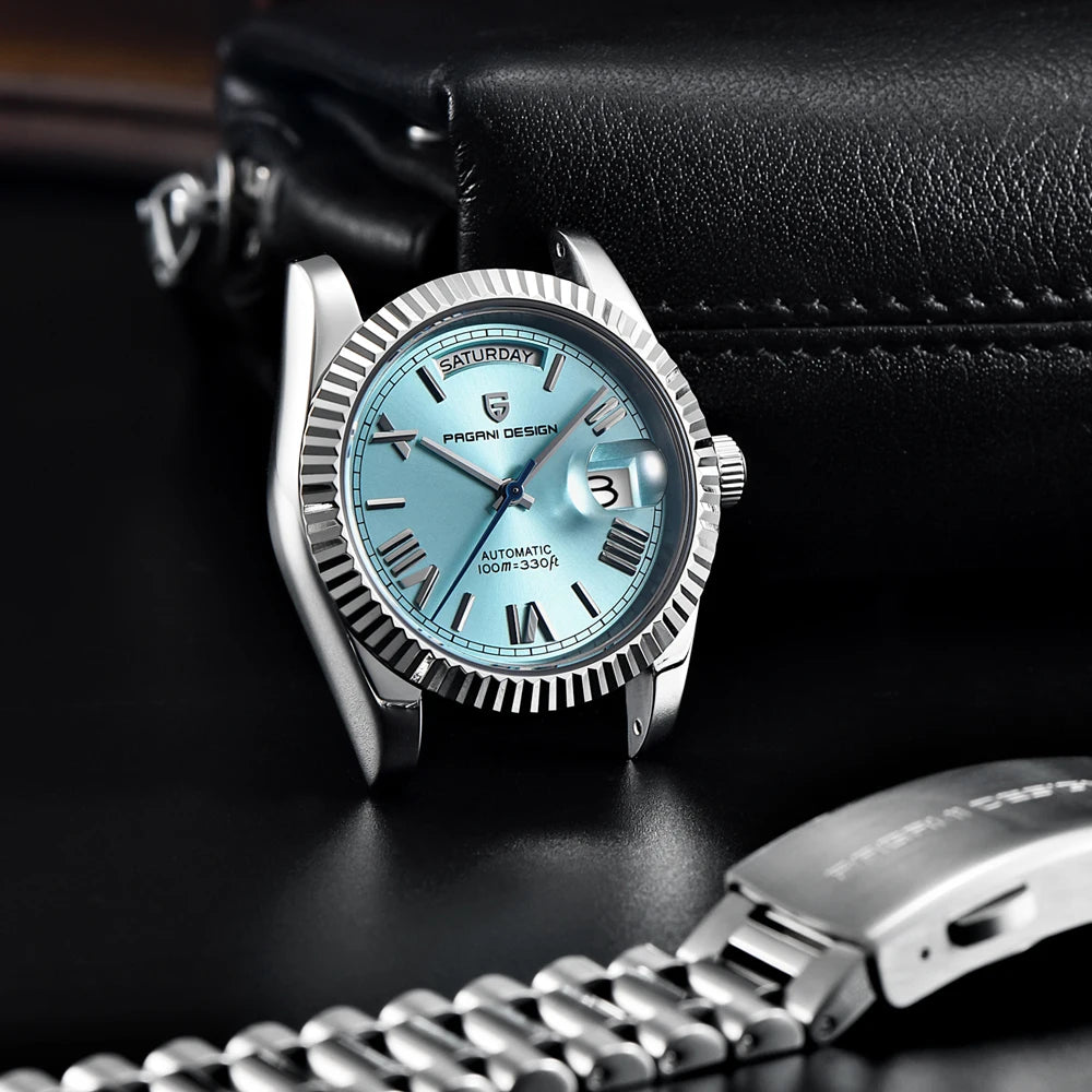 Neuer PAGANI DESIGN Herrenuhren, luxuriöse Automatikuhr für Herren, mechanische Herrenuhr, Saphirglas AR mit Datum, lokale EU-Lieferung