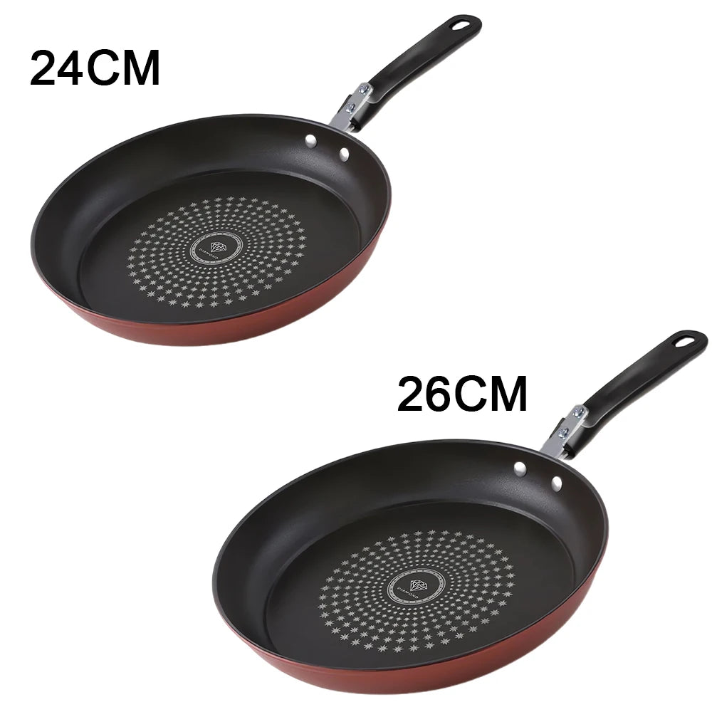 Padella Antiaderente Diamantata 24/26cm, con Rivestimento in Titanio per Rapida Conduzione del Calore, Riduzione dell'Olio, per Induzione