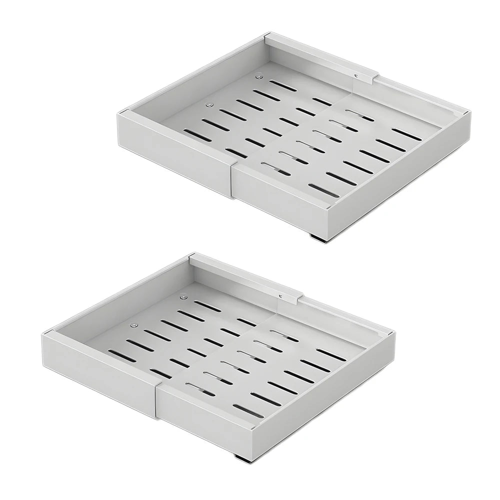 Mensola estraibile per riporre oggetti, cassetto estraibile, organizer da cucina, larghezza regolabile da 32 a 52 cm, dispensa da cucina senza foratura