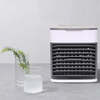 Mini tragbare Klimaanlage, Wasserkühler, erfrischt, befeuchtet und reinigt, drei Geschwindigkeiten und LED-Licht