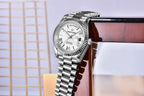 PAGANI DESIGN Orologio Automatico Uomo DD36 Quadrante Meteorite Bianco Acciaio Inossidabile