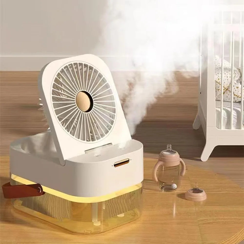 3-in-1-Ventilator mit Luftbefeuchter und Lichtprojektion für eine frische und hydrierte Umgebung