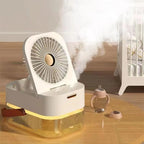 3-in-1-Ventilator mit Luftbefeuchter und Lichtprojektion für eine frische und hydrierte Umgebung