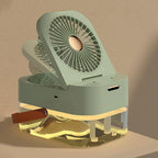 3-in-1-Ventilator mit Luftbefeuchter und Lichtprojektion für eine frische und hydrierte Umgebung