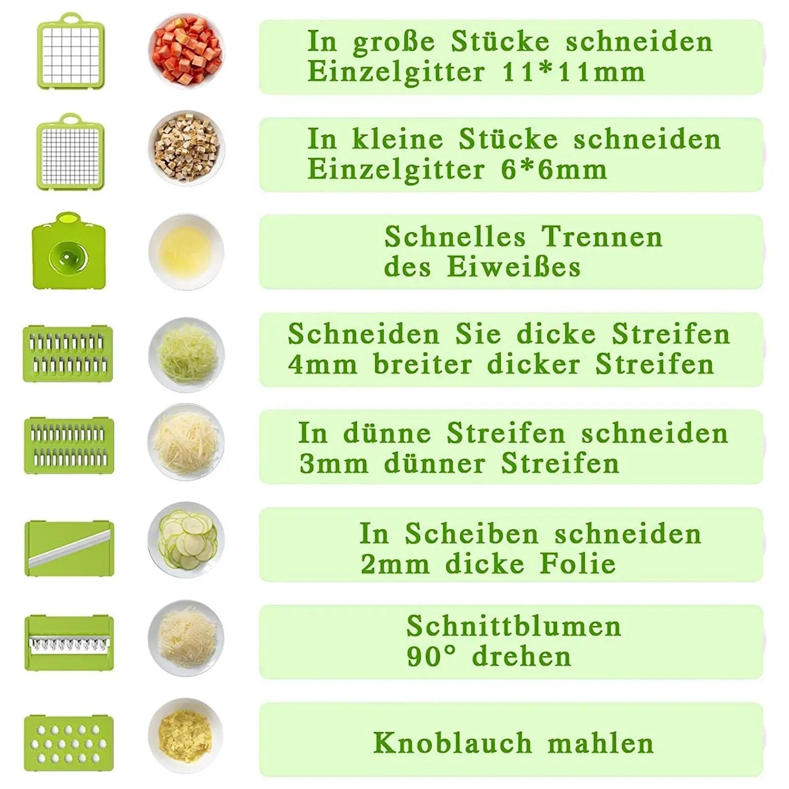 16-in-1 Gemüseschneider, Salatschneider, Obst- und Gemüseschneider, Kartoffelschäler