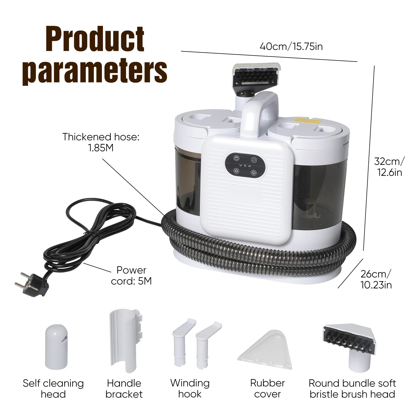 2-in-1 Dampfreiniger mit Sprühfunktion, 1650W, intelligenter tragbarer Roboter für die Reinigung von Teppichen, Sofas und Autos, Smart Home Gerät