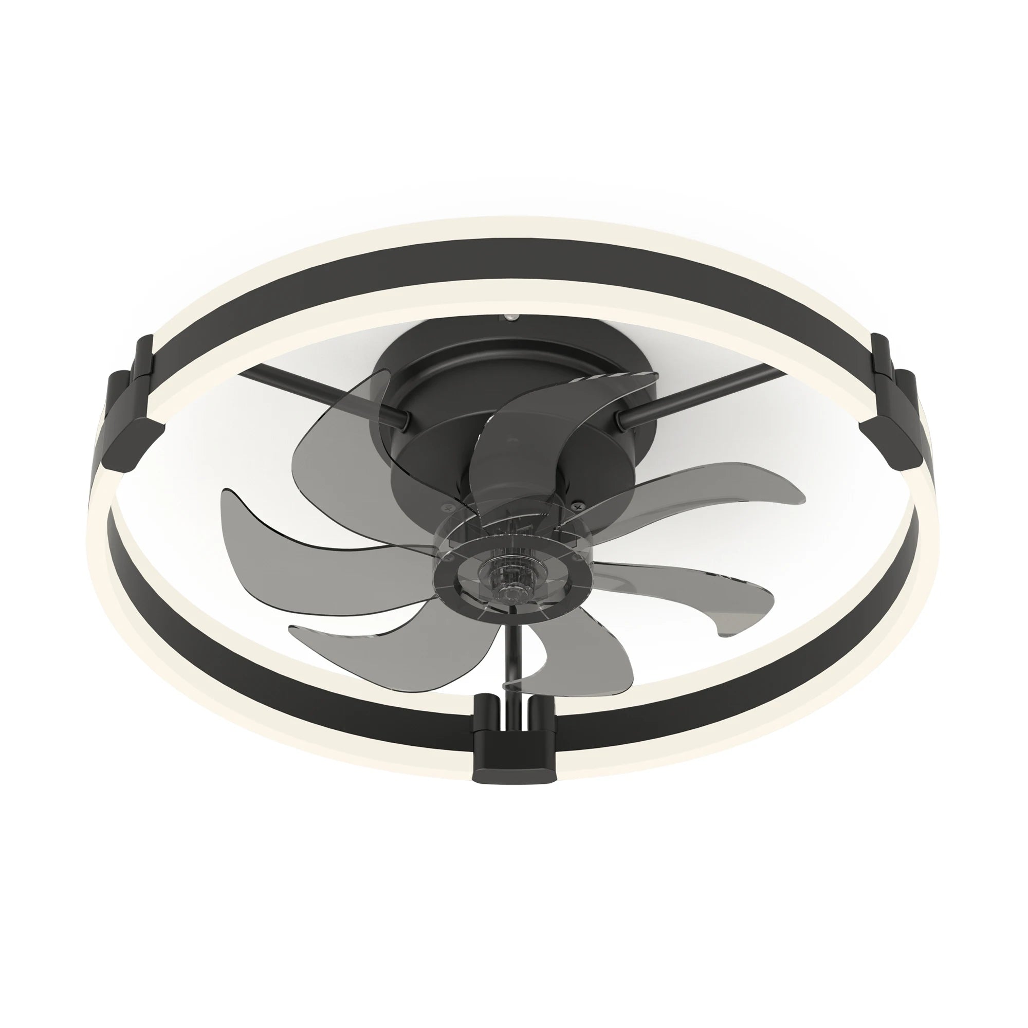 Ventilatore da soffitto a LED con luce, dimmerabile, controllo tramite app, 6 velocità, timer, 3000K-6500K