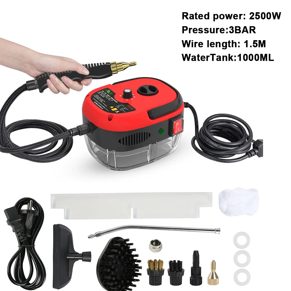 Hochdruck-Dampfreiniger 2500W, tragbarer Hochtemperatur-Dampfreiniger für Klimaanlagen, Dunstabzugshauben, Autos, Sofas