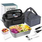 2,5L 90W Elektrische Heizung Lunchbox 24/220V Edelstahlfutter Tragbarer Speisenwärmer Bento Box Lebensmittelbehälter für Auto