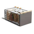 Ausziehbarer Organizer mit Holzgriff, Push-Pull-Auszugskorb für Schrank, klappbarer Schubladenauszug, Abtropfgestell für Küchenspüle/Badezimmer