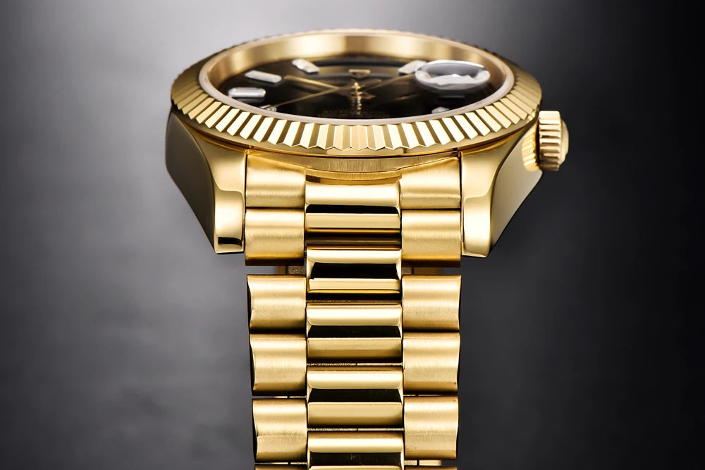 Nuovo Orologio PAGANI DESIGN 2026 con Fasi Lunari, Orologio al Quarzo di Lusso Dorato, Cronografo Sportivo da Uomo VK63, Impermeabile, Vetro Zaffiro AR, Orologio da Polso Luminoso con Ghiera in Ceramica, Cassa in Acciaio Inos