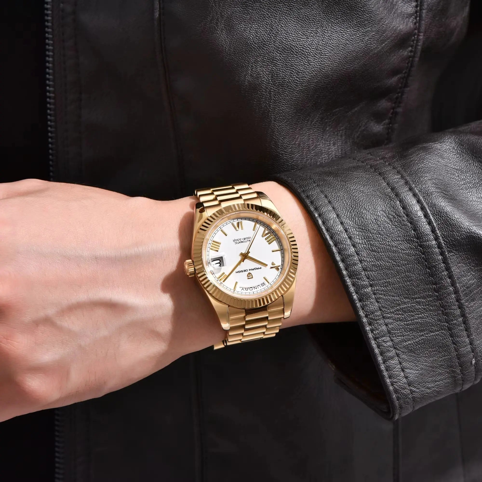 Orologi da uomo PAGANI DESIGN DD36 Gold, orologio automatico di lusso da uomo, vetro zaffiro AR, orologio da polso meccanico, consegna dal magazzino UE.
