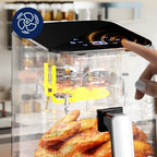 Friggitrice ad Aria DEIME 2.5L, Mini Friggitrice Compatta ad Aria Calda, Schermo Touch LED, Cestello Antiaderente