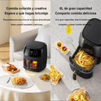 Friggitrice ad Aria Calda Elettrica 2400W 8L con Display LED e 8 Modalità Programmabili