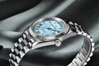 PAGANI DESIGN Orologio Meccanico Automatico Uomo Ice Blue Acciaio Inossidabile Vetro Zaffiro