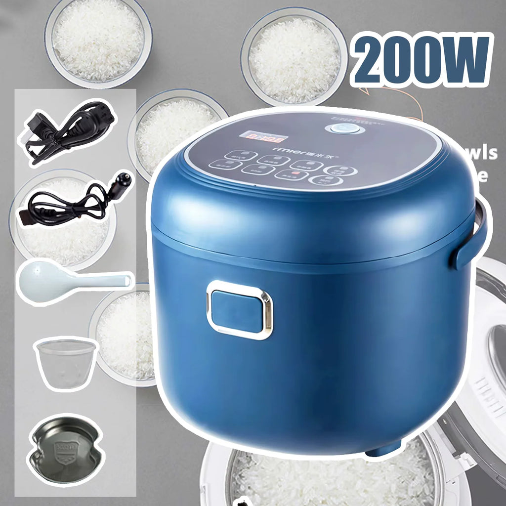 12V 24V 220V 2L 200Wcar Home Fornello di riso Van Car Fornello di riso per auto e camion Carry Fornelli di riso elettrici per 1-3 persone