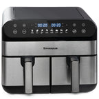 Friggitrice ad Aria Calda a Doppio Cestello 10 L 2400 W, Controllo Touch LED, Leawin