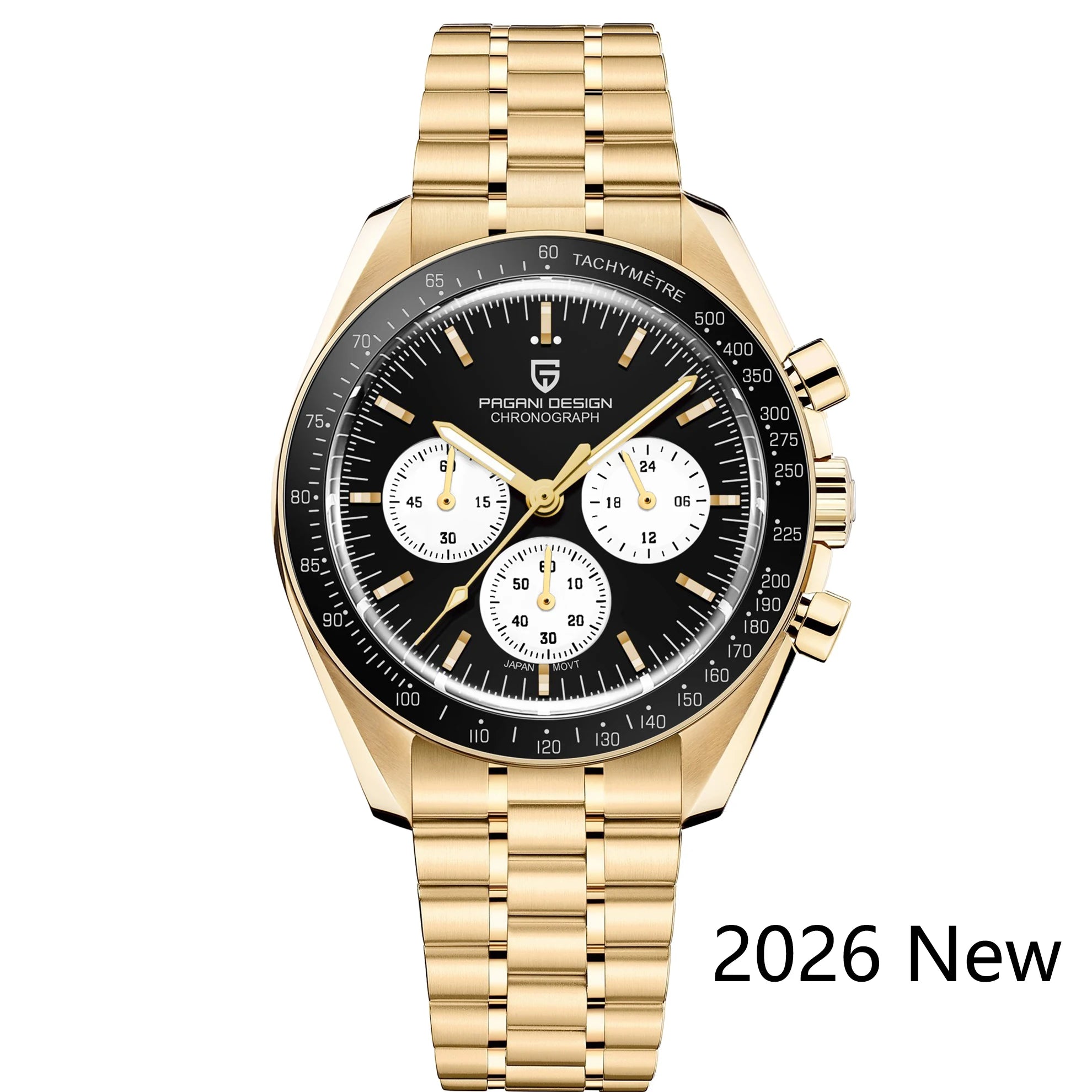 PAGANI DESIGN Orologio da Polso Uomo Quarzo Retrò Cronografo Luna