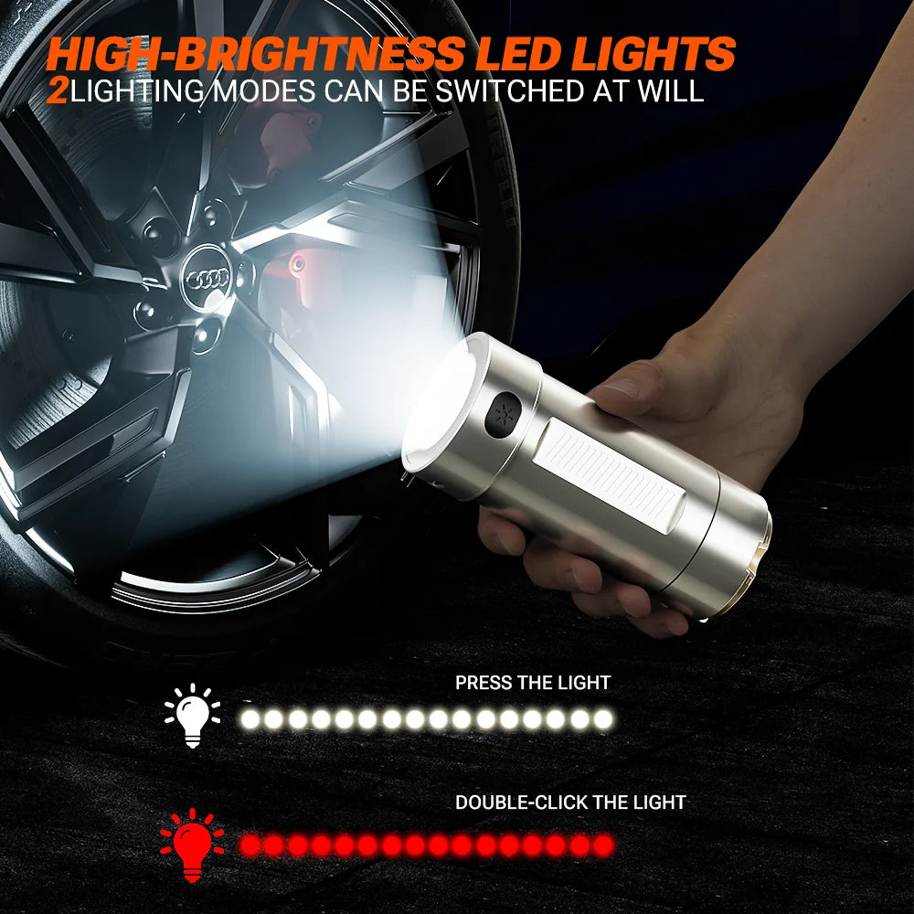 SZUK Neuer kabelloser Auto-Staubsauger, tragbarer Handstaubsauger, Mini-Gebläse mit LED-Licht, leistungsstarker Akku-Staubsauger