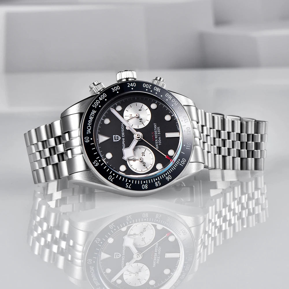 Nuovo Orologio da Uomo PAGANI Panda DESIGN 2026, Orologio Cronografo Sportivo di Lusso al Quarzo, Vetro Zaffiro AR, Luminoso e Impermeabile