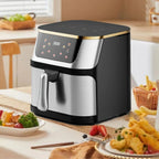 Friggitrice ad Aria 2800W 12L in Acciaio Inossidabile con Touchscreen