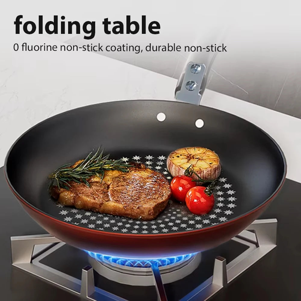 Padella Antiaderente Diamantata 24/26cm, con Rivestimento in Titanio per Rapida Conduzione del Calore, Riduzione dell'Olio, per Induzione
