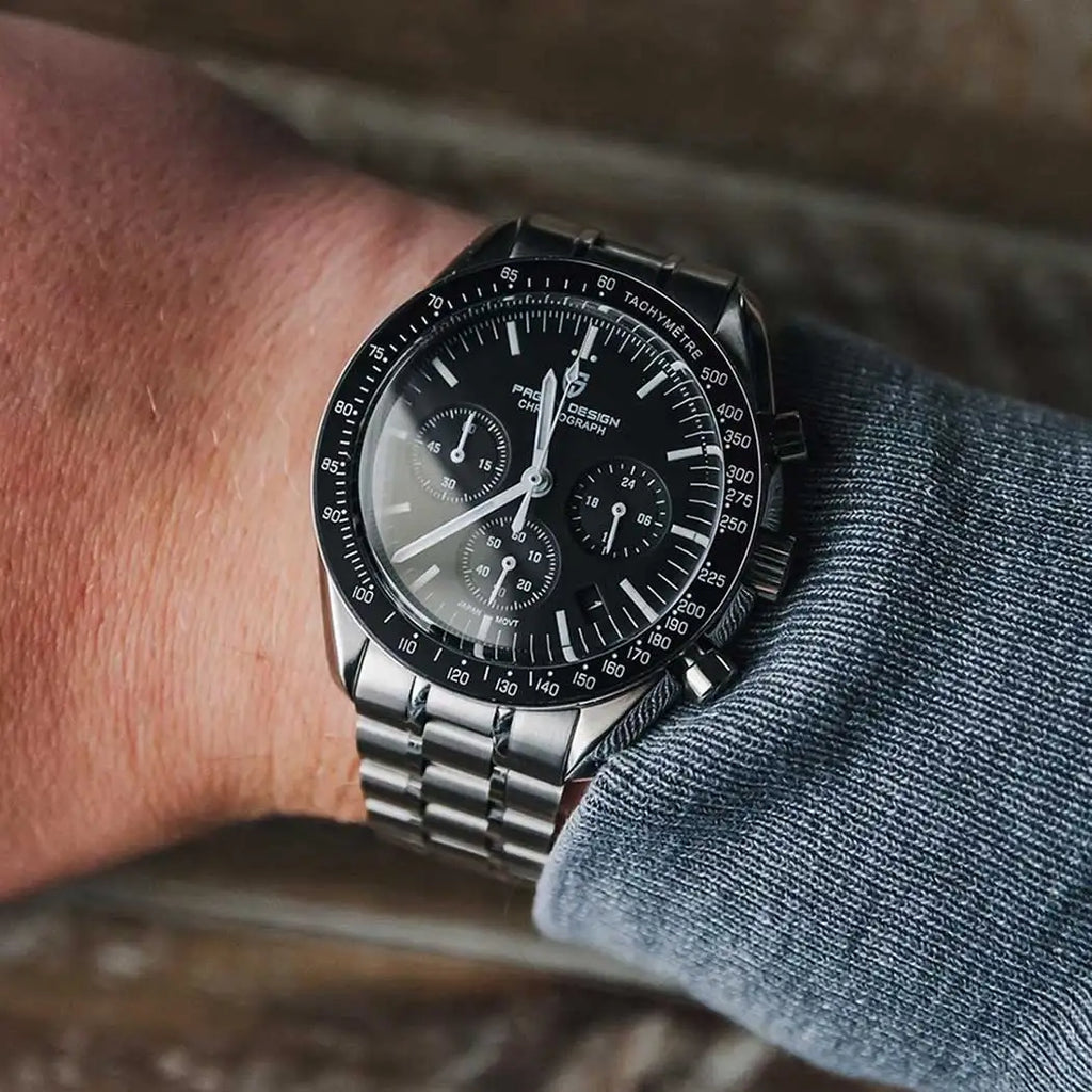 PAGANI DESIGN Orologio al Quarzo da Uomo PD1701 con Fasi Lunari e Cronografo