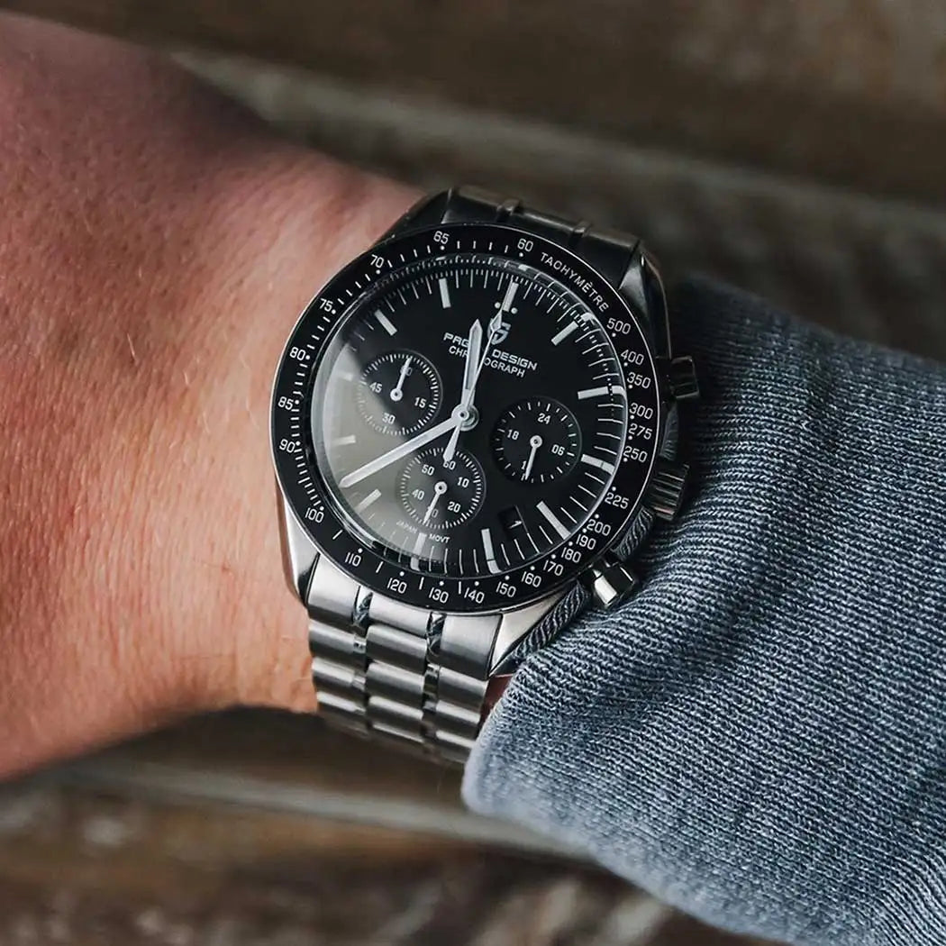 PAGANI DESIGN Orologio al Quarzo da Uomo PD1701 con Fasi Lunari e Cronografo