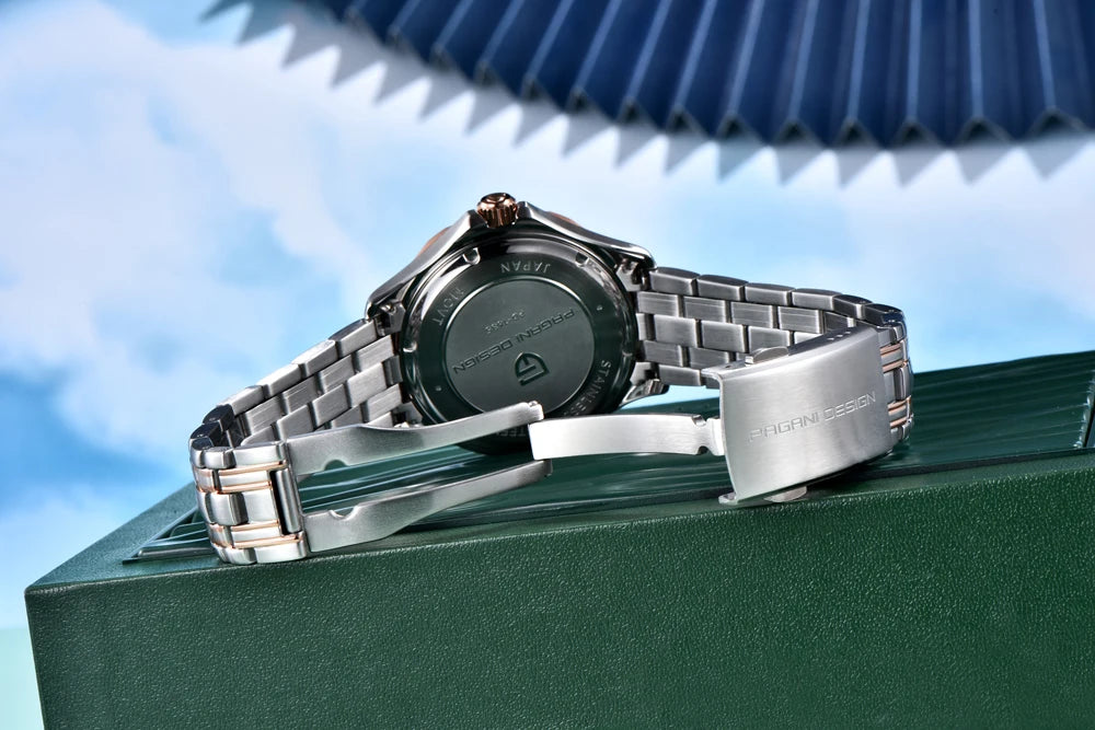 PAGANI DESIGN Orologio subacqueo automatico verde da uomo MIYOTA 8215
