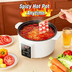 Multi-Kocher 220V Tragbarer Ein-/Doppelschicht-Elektrotopf 1,7L Antihaft-Heimküchentopf für Ramen, Knödel, Haferflocken