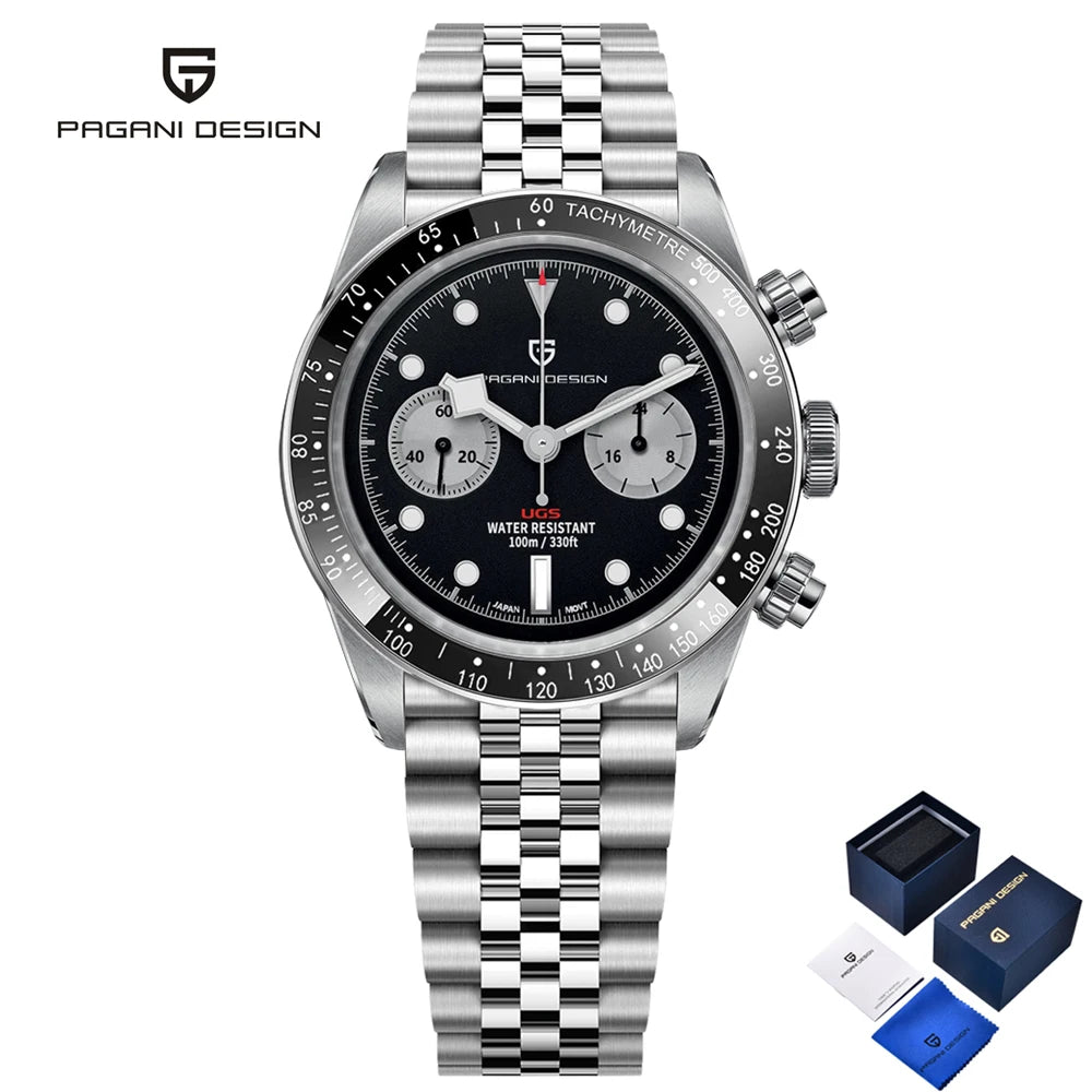 Nuovo Orologio da Uomo PAGANI Panda DESIGN 2026, Orologio Cronografo Sportivo di Lusso al Quarzo, Vetro Zaffiro AR, Luminoso e Impermeabile