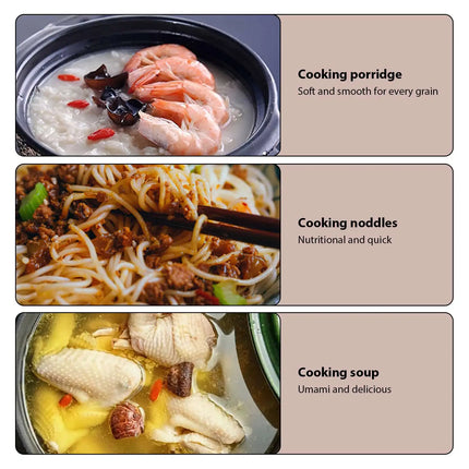 Portable 2L Rice Cooker for Car and Home, 12V 24V 220V Three Voltages, Non-Stick Smart Multicooker
