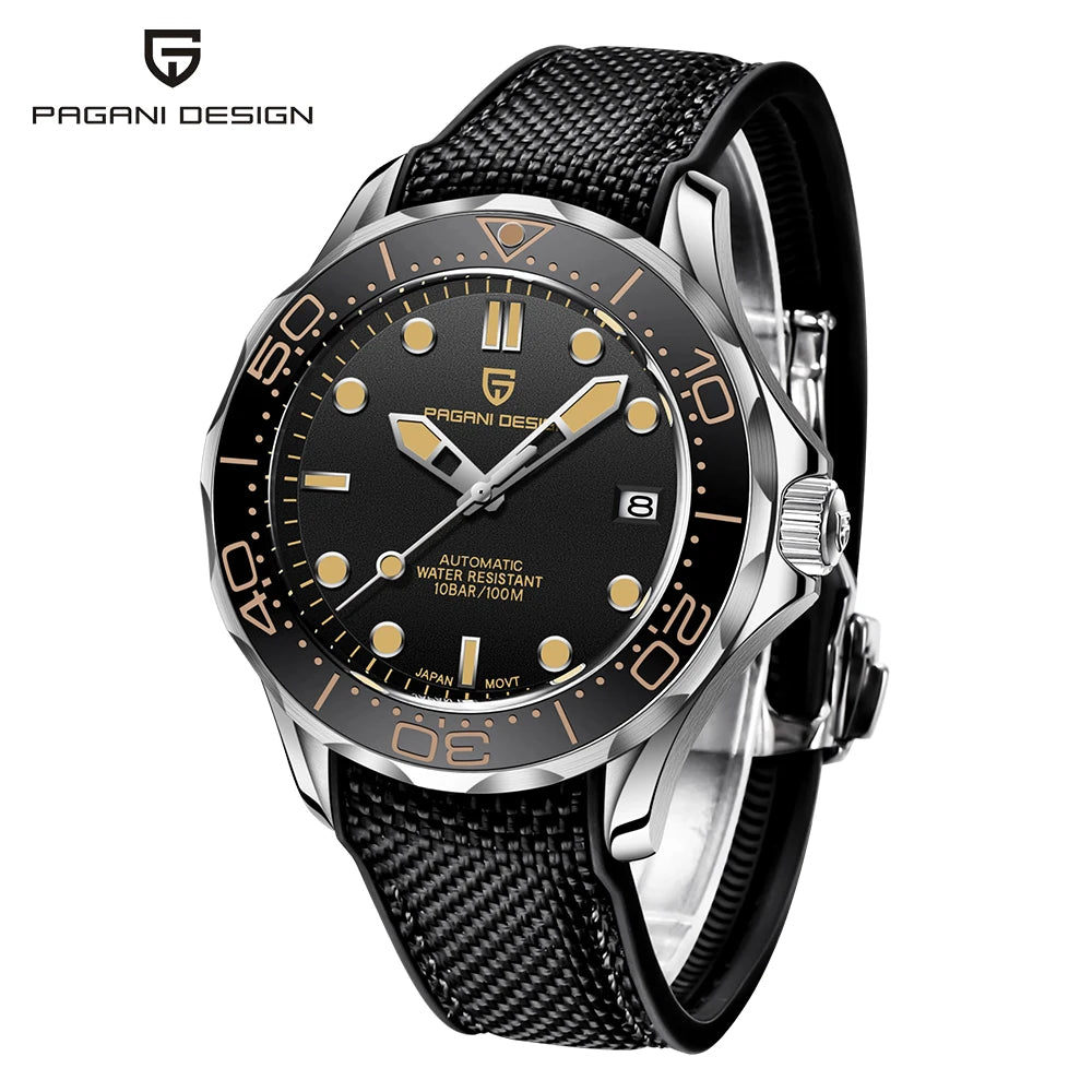 PAGANI DESIGN Orologio Automatico Retrò per Uomo, Acciaio Inossidabile, Modello PD1667