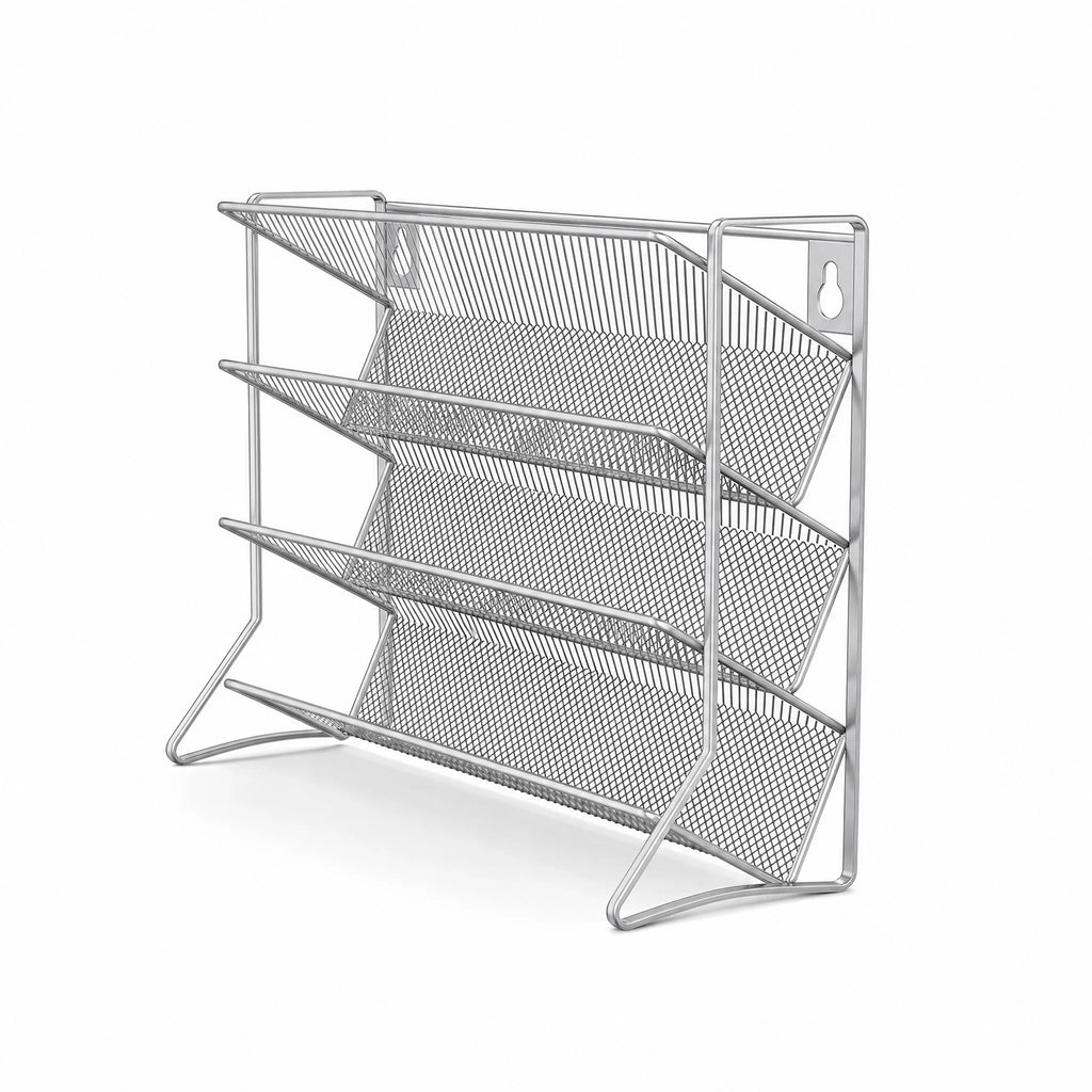 Scaffale portaoggetti da cucina a 4 livelli in acciaio al carbonio, da parete, per barattoli di spezie, antiscivolo, da tavolo e da parete, doppio uso