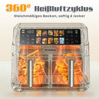 8,5-Liter-ölfreie elektrische Fritteuse mit Touch-Steuerung, ölfreie Heißluftfritteuse, Zaun-Haartrockner