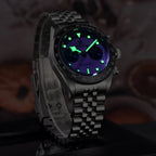 Nuovi orologi da uomo Panda DESIGN, orologio al quarzo di lusso Panda, cronografo sportivo da uomo, cronografo con vetro zaffiro, lenti AR, ceramica, leggero, impermeabile, in acciaio inossidabile, orologio da uomo, idea rega