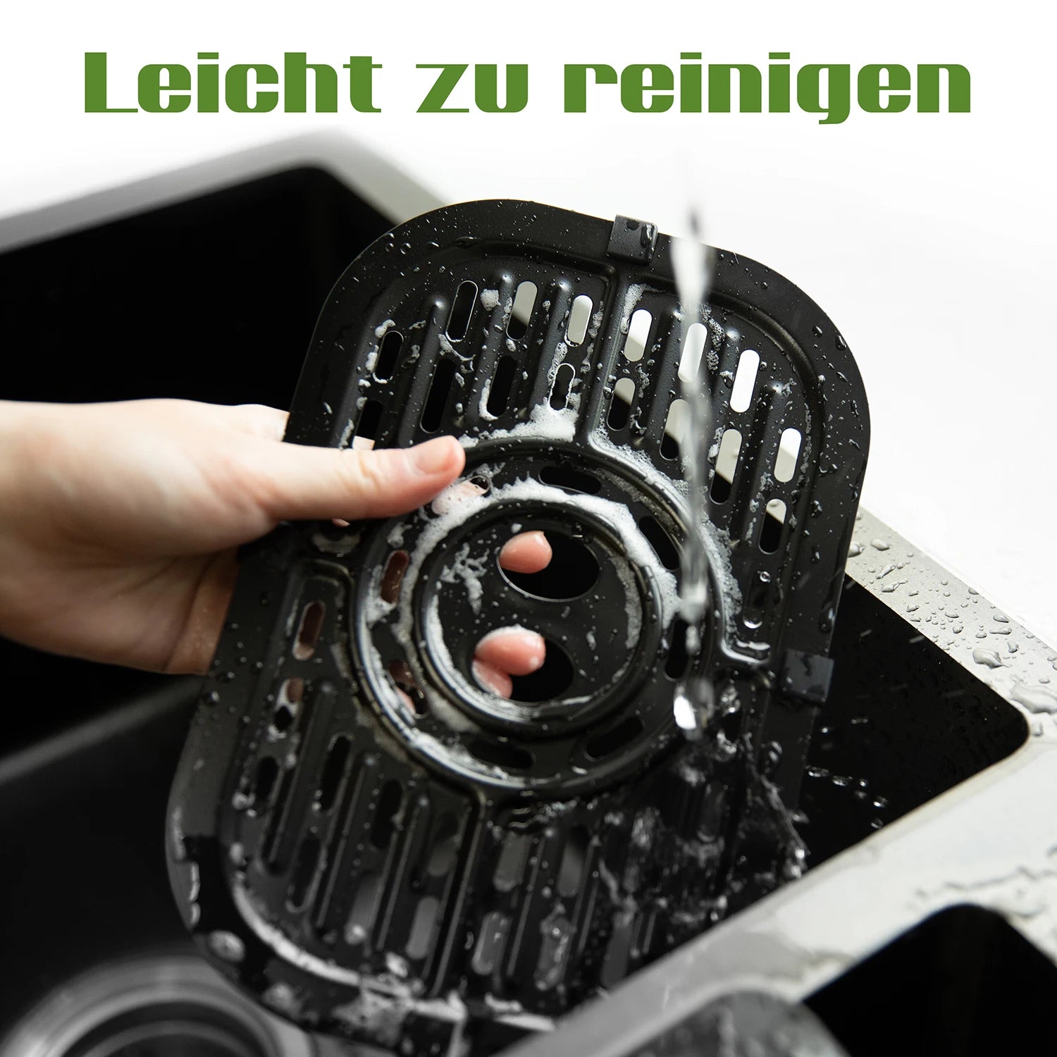 Sinaopus 2000W XXL 9L Doppelkorb-Heißluftfritteuse Multifunktions-Luftfritteuse mit LED-Touchscreen Timer Automatische Kochprogramme