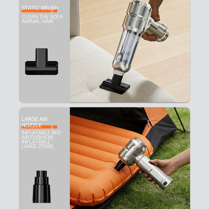 SZUK New Portable Car Vacuum Cleaner, Multi-function Mini Blower with LED Light, Powerful Cordless Vacuum Cleaner