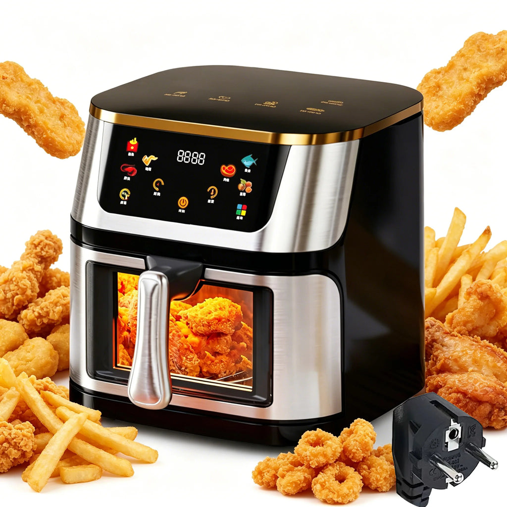 Friggitrice ad Aria 2800W 12L in Acciaio Inossidabile con Touchscreen