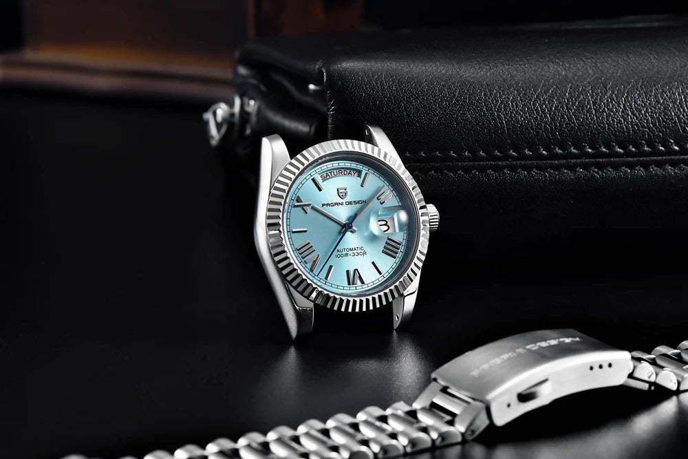Nuovo Orologio PAGANI DESIGN 2026 con Fasi Lunari, Orologio al Quarzo di Lusso Dorato, Cronografo Sportivo da Uomo VK63, Impermeabile, Vetro Zaffiro AR, Orologio da Polso Luminoso con Ghiera in Ceramica, Cassa in Acciaio Inos