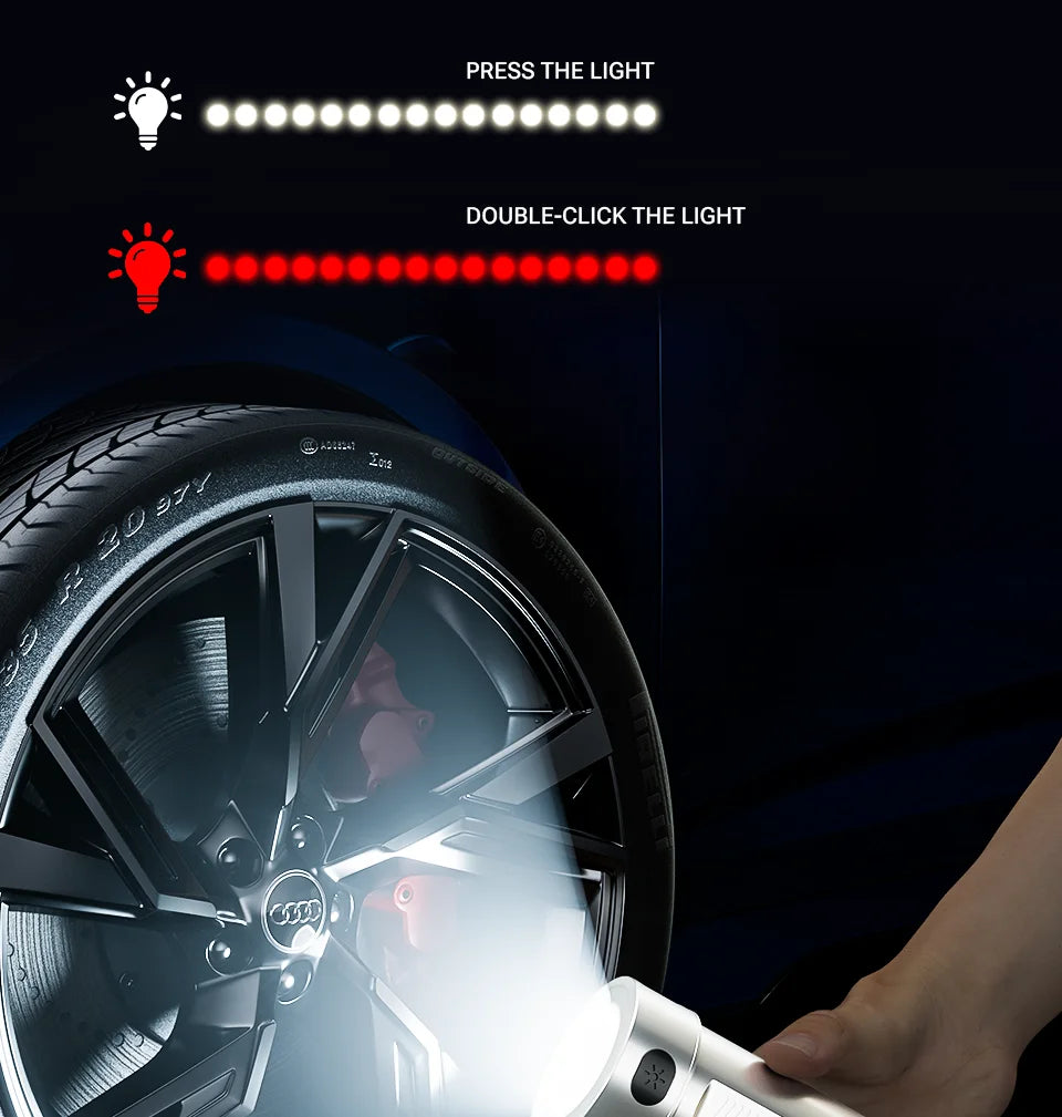SZUK Neuer kabelloser Auto-Staubsauger, tragbarer Handstaubsauger, Mini-Gebläse mit LED-Licht, leistungsstarker Akku-Staubsauger