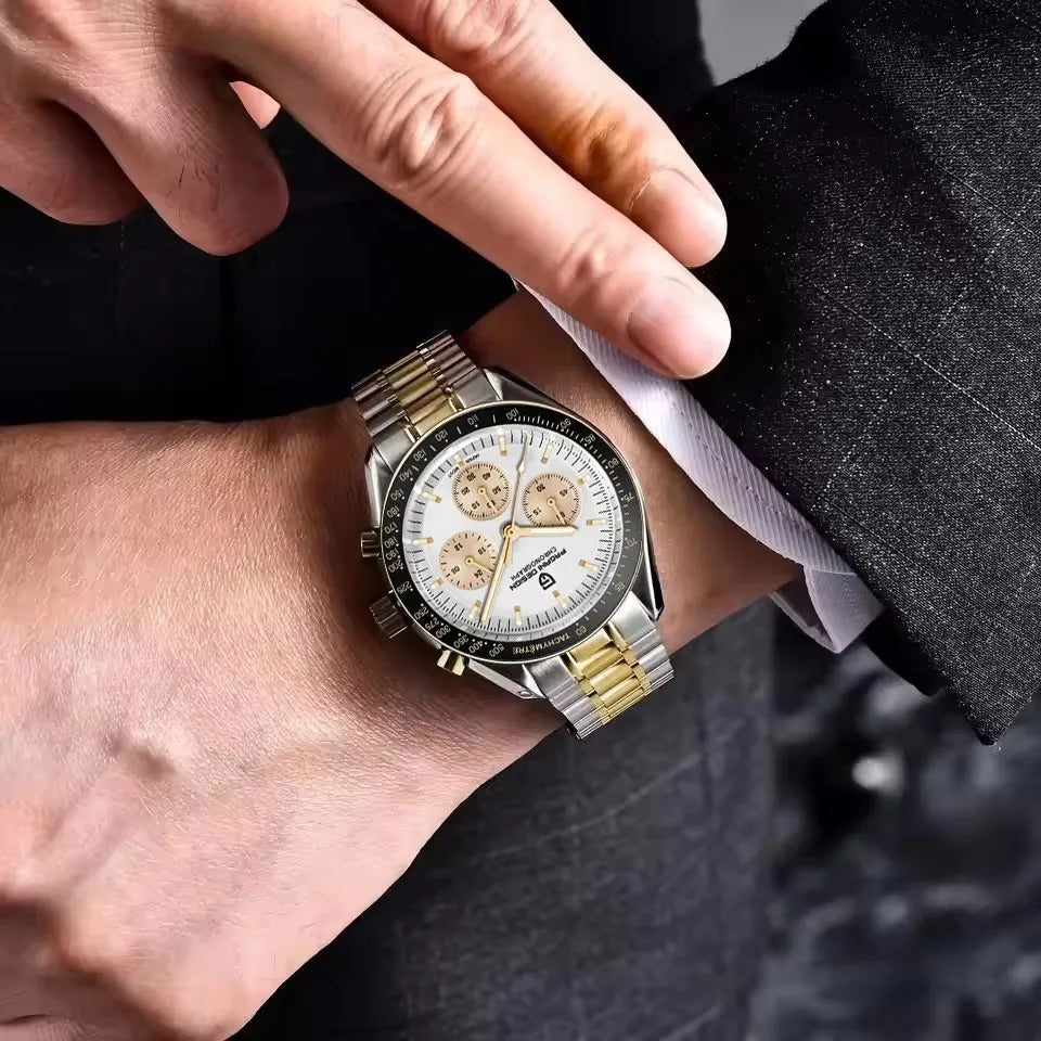 PAGANI DESIGN Orologio da Polso al Quarzo Uomo Modello PD-1701 Cronografo Vetro Zaffiro