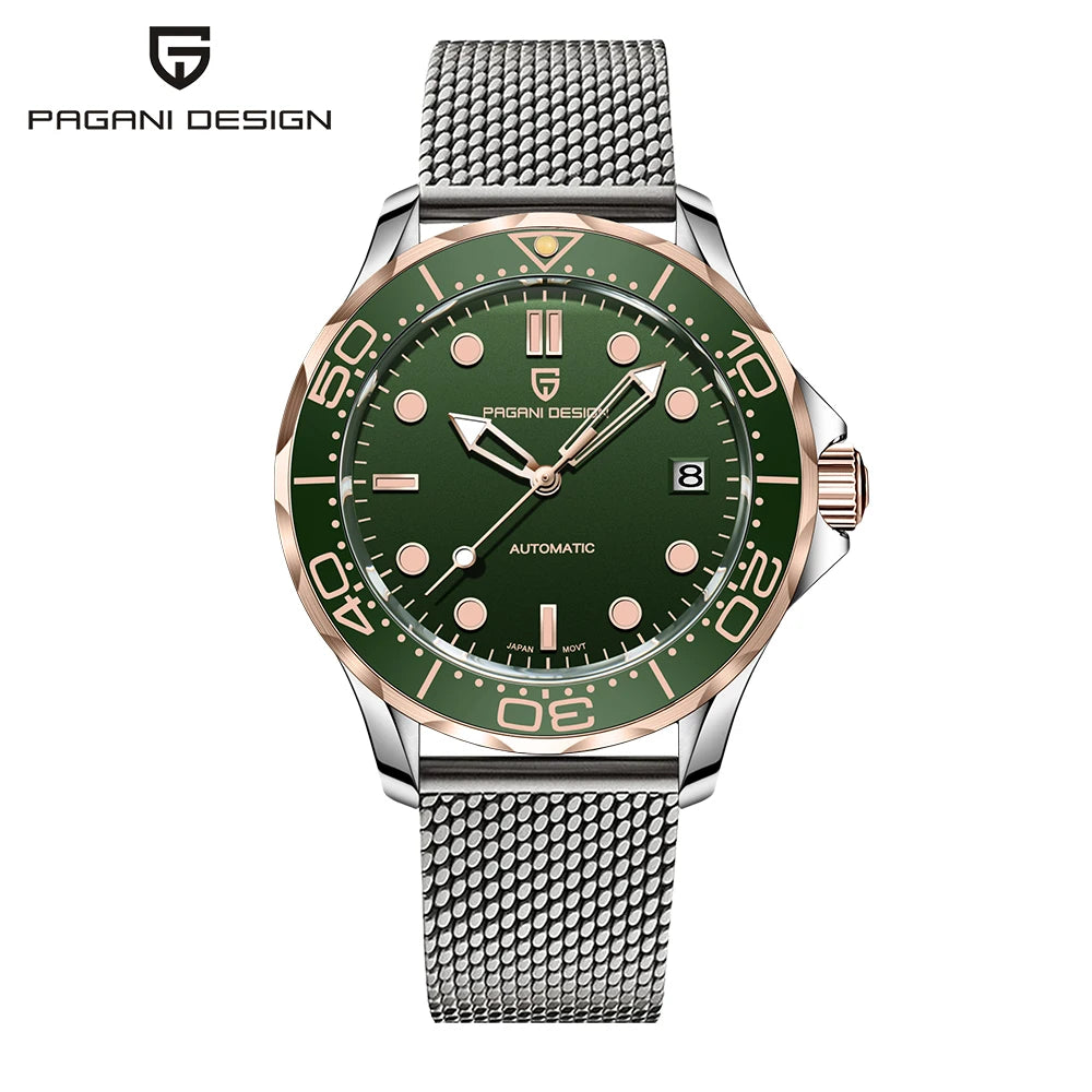 PAGANI DESIGN Orologio Automatico da Uomo PD1667 Acciaio Inossidabile Vetro Zaffiro