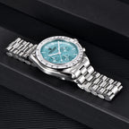 PAGANI DESIGN Herrenuhr Ice Blue, Luxus-Quarzuhr für Herren, Chronograph mit AR-Saphirglas, Leuchtend, Lokaler Versand
