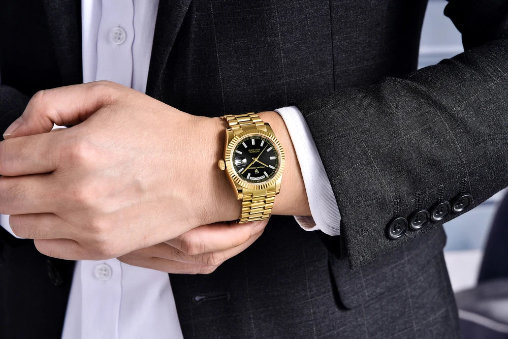 Nuovo Orologio PAGANI DESIGN 2026 con Fasi Lunari, Orologio al Quarzo di Lusso Dorato, Cronografo Sportivo da Uomo VK63, Impermeabile, Vetro Zaffiro AR, Orologio da Polso Luminoso con Ghiera in Ceramica, Cassa in Acciaio Inos